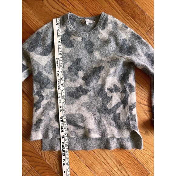 Athleta Women's Gray Alpaca Merino Wool Undercover Camo Pullover Sweater Small - Picture 7 of 7